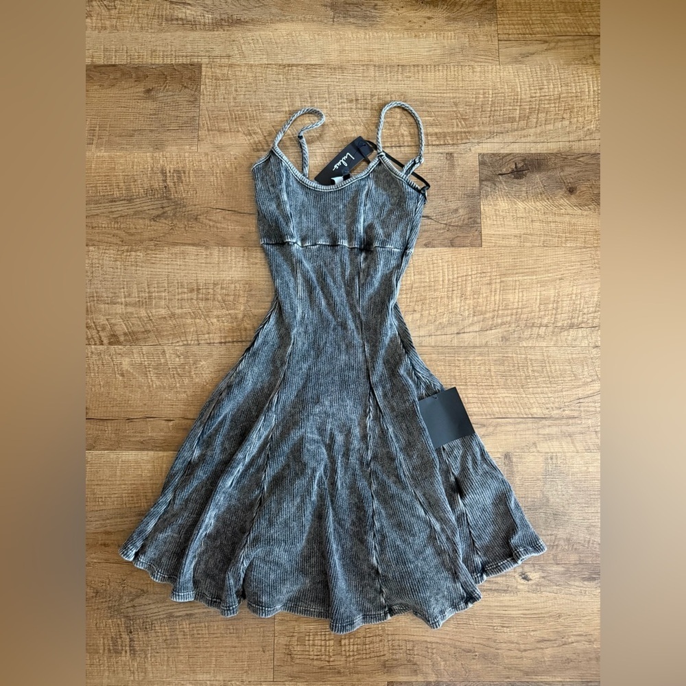 Lulu's Simply Pretty Washed Black Ribbed Pleated Sleeveless
Mini Dress - Picture 4 of 6